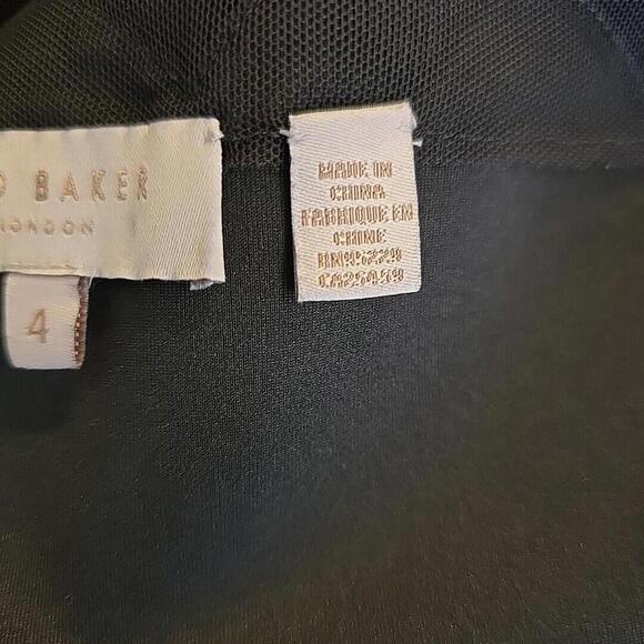 Ted‎ Baker London Womens Sheer Black Dress 4 (MT-176) - Picture 8 of 14